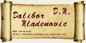Dalibor Mladenović vizit kartica